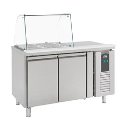 Combisteel Standard Line Kühltisch mit Glas 2 Türen