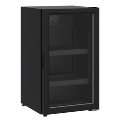 Combisteel Kühlschrank Tischmodel Glastür 136L Schwarz
