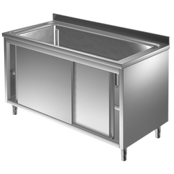 Prismafood Topf - Spülschrank 1,6m - 1 Becken  L136xB42xT35cm STD