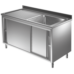 Prismafood Spülschrank 1,2m - 1 Becken  rechts L50xB50xT30cm STD