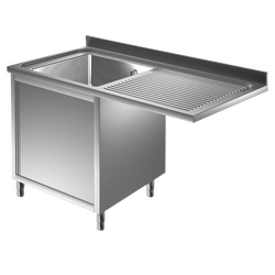 Prismafood Spülmaschinen Spülschrank 1,2m - 1 Becken  links L50xB40xT25cm STD