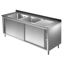 Prismafood Spülschrank 1,6m - 2 Becken  links L40xB50xT25cm STD