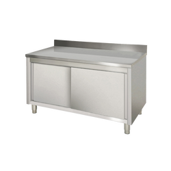 Prismafood Arbeitsschrank 1,2m - mit Schiebetür und Aufkantung STD