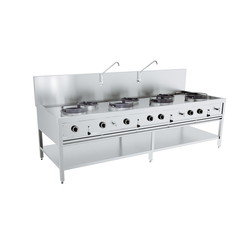 Combisteel Gas Woktisch 4X17Kw + 3X9Kw