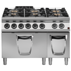 Prismafood Gasherd 6 Brenner mit Elektrobackofen