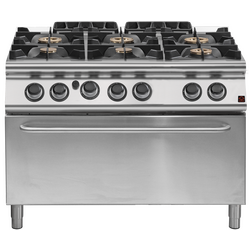 Prismafood Gasherd 6 Brenner mit Maxiogasofen