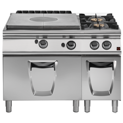 Prismafood Gasglühplattenherd mit Gasbackofen & Gasherd mit 2 Flammen