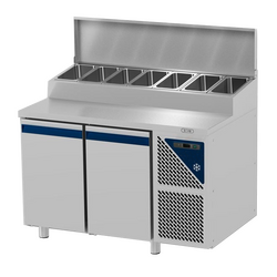 Prismafood Kühltisch 2 Türen mit Edelstahlabdeckung Kapazität: 396 lt Temperatur: 0°C/+10°C