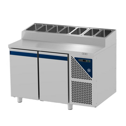 Prismafood Kühltisch 2 Türen ohne Edelstahlabdeckung Kapazität: 396 lt Temperatur: 0°C/+10°C