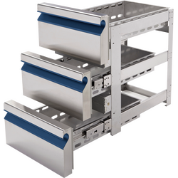 Prismafood Schubladenblock 3x 1/3 (BxTxH): 43 x 62,5 x 68,5 cm