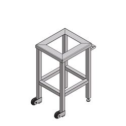 ADE Nirosta-Untertisch fahrbar für Fleisch- und Knochenbandsäge