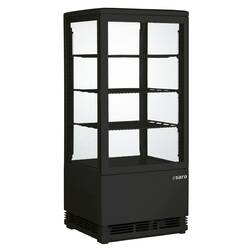 SARO Kühlvitrine SC 80 schwarz, Farbe: Schwarz, Inhalt: 80 Liter