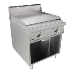 SARO Gasgriddleplatte 800mm breit Standgerät gerillt LQ