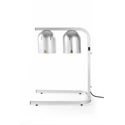 Hendi Wärmebrücke mit 2 Infrarotlampen, Silber, Farbe: Silber