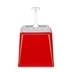 Hendi Pump-Soßenspender Rot 2.5 L, Farbe: Rot