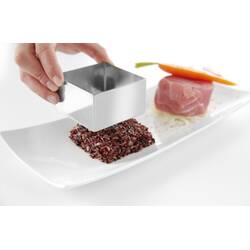 Hendi Speiseringe und Stampfer, quadratisch 65x65x(H)45 mm, Größe: 65x65x(H)45 mm