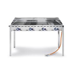 Hendi Grillsystem Green Fire 4 Brenner mit Rollengestell 1400x612x(H)825 mm