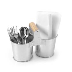 Hendi Doppeleimer mit Griff 250x125x(H)105 mm, Größe: 250x125x(H)105 mm