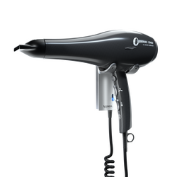 Aliseo Hotel Haartrockner CARBONIC 1900 mit Gabel-Wandhalterung, Ausführung: mit EU-Stecker, Wandhalterung: Mit Gabel-Wandhalterung