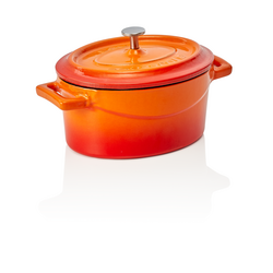 WAS Germany Cocotte Gusseisen orange