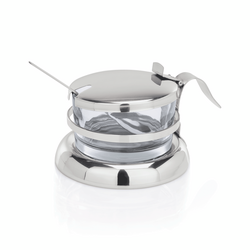 WAS Germany Parmesan/Marmeladen Menage Chromnickelstahl, Glas / Opal-/Hartglas 