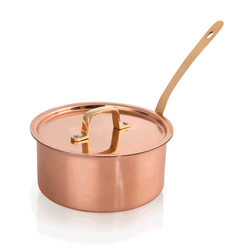 WAS Germany Servierkasserolle mit Deckel Chromnickelstahl, Messing 