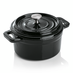 WAS Germany Cocotte Edelstahl, Gusseisen schwarz