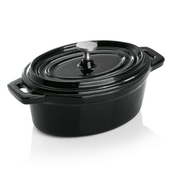 WAS Germany Cocotte Edelstahl, Gusseisen schwarz