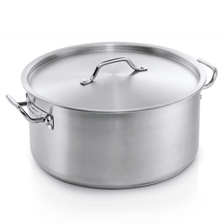 WAS Germany Bratentopf mit Deckel Chromstahl 18/0 