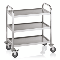 WAS Germany Servierwagen Edelstahl 