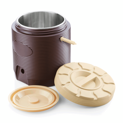 WAS Germany Thermospeisetransportbehälter Chromnickelstahl, Kunststoff, Polyurethan braun