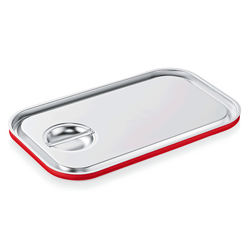 WAS Germany GN Transportdeckel Chromnickelstahl, Silikon 1/2 