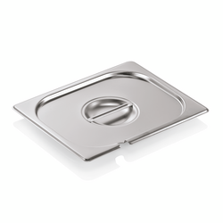 WAS Germany GN Deckel mit Löffelaussparung Chromnickelstahl 18/8 1/2 