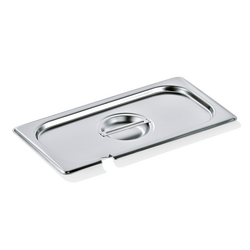 WAS Germany GN Deckel mit Löffelaussparung Chromnickelstahl 18/8 1/3 