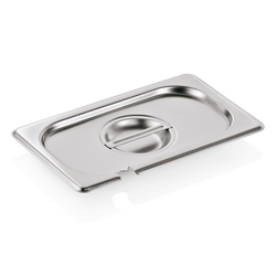 WAS Germany GN Deckel mit Löffelaussparung Chromnickelstahl 18/8 1/4 