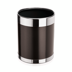 WAS Germany Papierkorb Stahl / Stahlblech / Stahldraht holzoptik