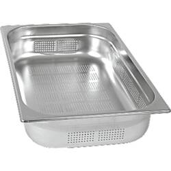 Stalgast edelstahl Gastronormbehälter Serie STANDARD, GN 1/1 (150mm), perforiert/gelocht