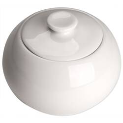 Stalgast 6 Zuckerdosen, reinweißes Hotelporzellan, Serie Isabell, Ø 9,6 cm