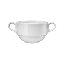 6 Suppentassen aus Porzellan, weiß, Serie Versailles 0,32 Liter
