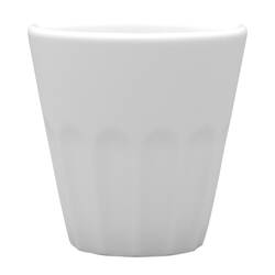 6 Espressobecher von Lubiana, Porzellan, weiß, Serie Kaszub/Hel, 0,1 Liter