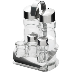 Menage 5-teilig, Salz/Pfeffer/Essig/Öl/Zahnstocher, Höhe 115 mm