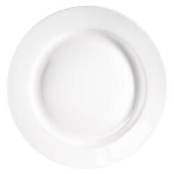 Stalgast 3 flache Teller, reinweißes Hotelporzellan, Serie Isabell, Ø 310 mm