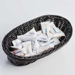 Stalgast Buffetkorb aus Polypropylen, oval, schwarz, H. 240 mm