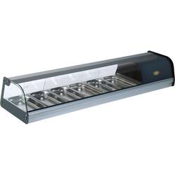 Roller Grill Edelstahl Tapas-Vitrine, 6x GN1/3