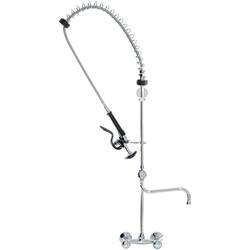 Geschirrbrause mit Mischbatterie, Zweiloch-Wandmontage, mit Wasserhahn, zwei Mischventile