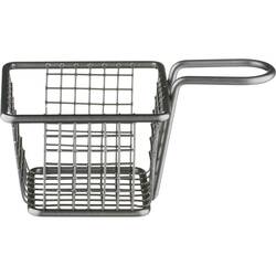 Servier-Frittierkorb eckig, 100x100x70 mm (BxTxH), schwarz