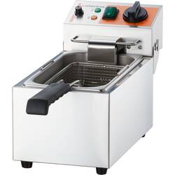 Fritteuse CATERINA mit Kaltzone, Edelstahl, Elektro, 6 Liter, 2 kW, 230V