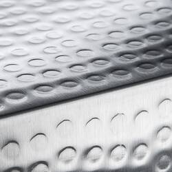 Buffet-Ständer Set 3-teilig, Edelstahl Hammerschlagoptik