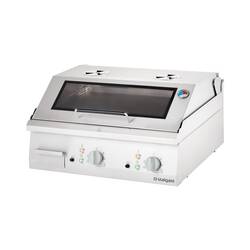 Stalgast Edelstahl Elektro-Griddleplatte als Tischgerät mit Deckel, 800x700 mm, glatte Grillfläche, Serie 700 ND