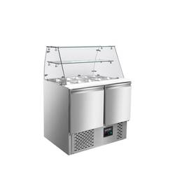 Vaiotec Easyline Saladette 700 / 2-fach mit eckigem Glasaufsatz